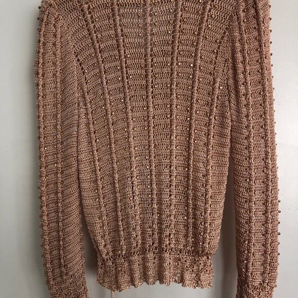 Vintage Marisa Stein 1970s Sweater Wooden Beads - Picture 7 of 11